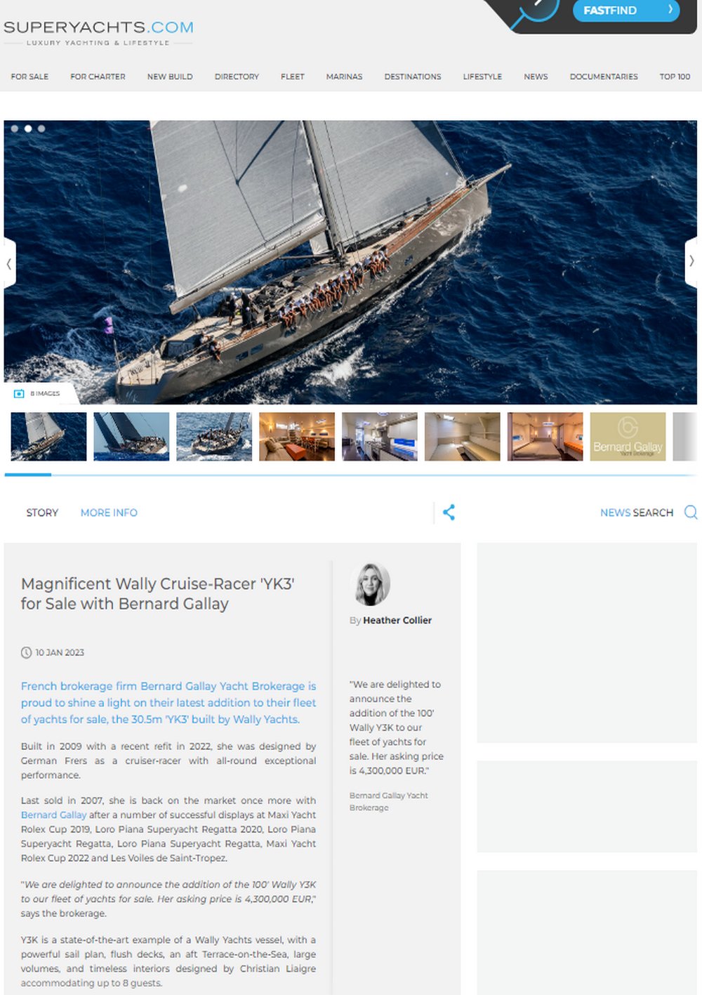 Superyachts.com magazine presents the impressive Wally 100ft Y3K