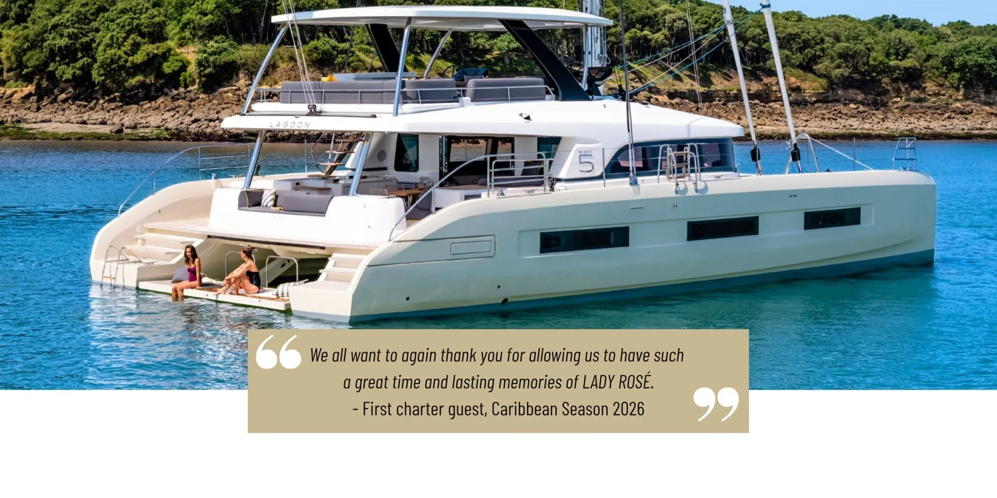 LADY ROSÉ: 5-star Reviews on First Charter!