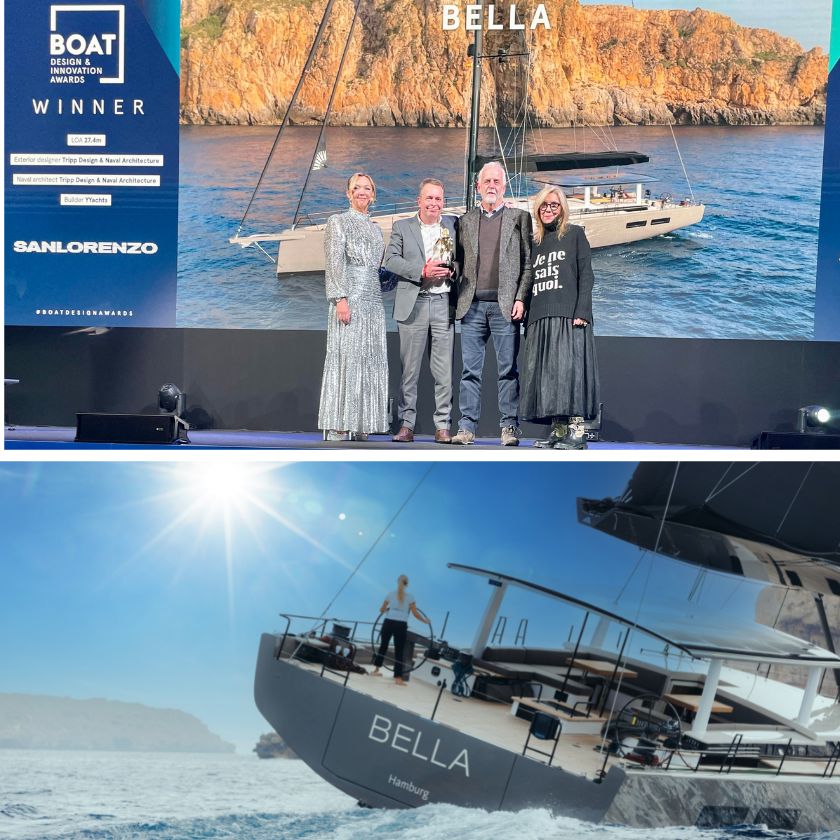 The Y9 built by the YYACHTS shipyard wins the Design & Innovation Award