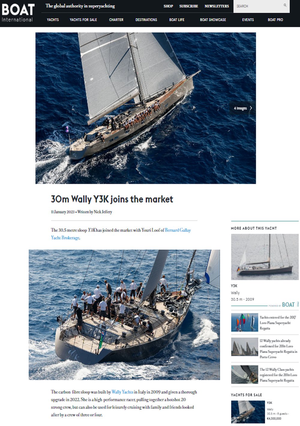 Boat International magazine presents the magnificient 100ft Wally Y3K