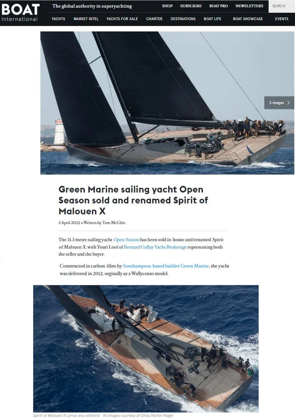 Boat International - Open Season Sold !