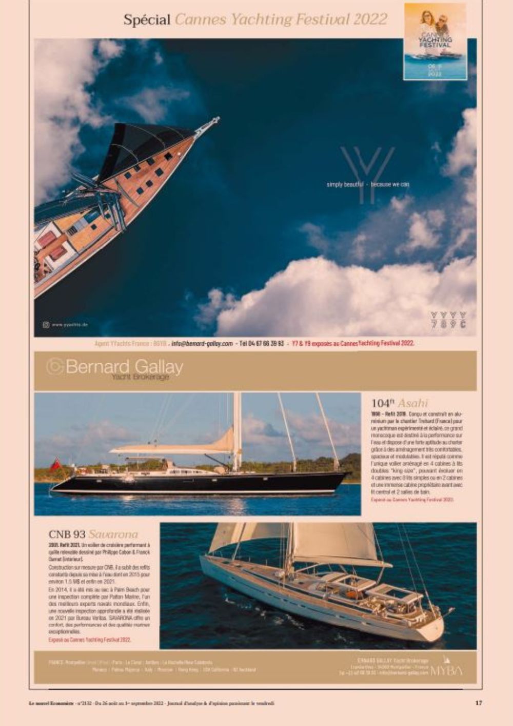 Le Nouvel Economiste : BGYB x YYachts at Cannes Yachting Festival 2022