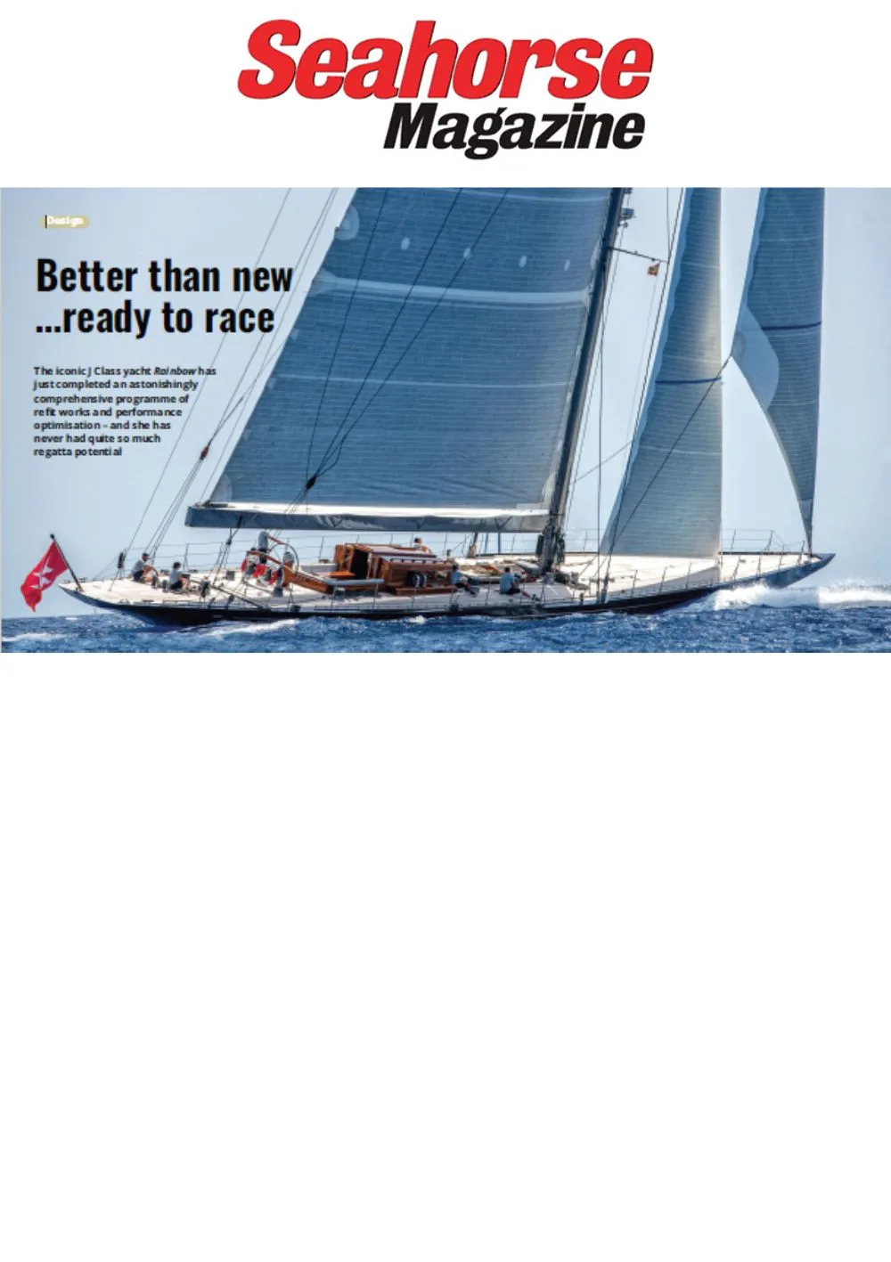 SEAHORSE Magazine presents the J Class RAINBOW