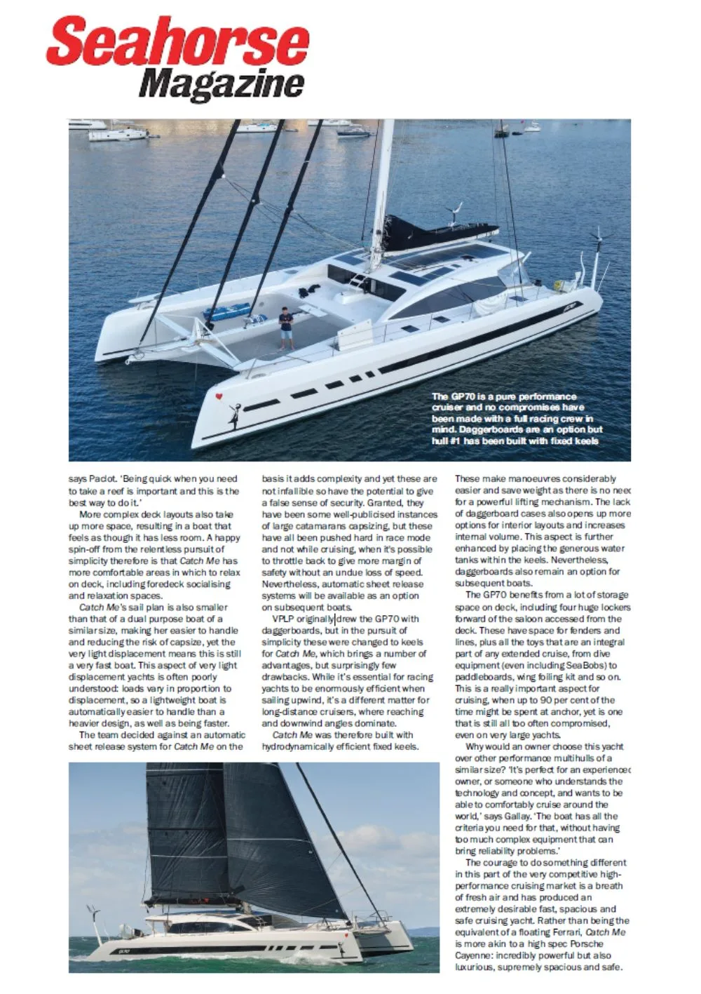 SEAHORSE Magazine presents the GP 70 CATCH ME