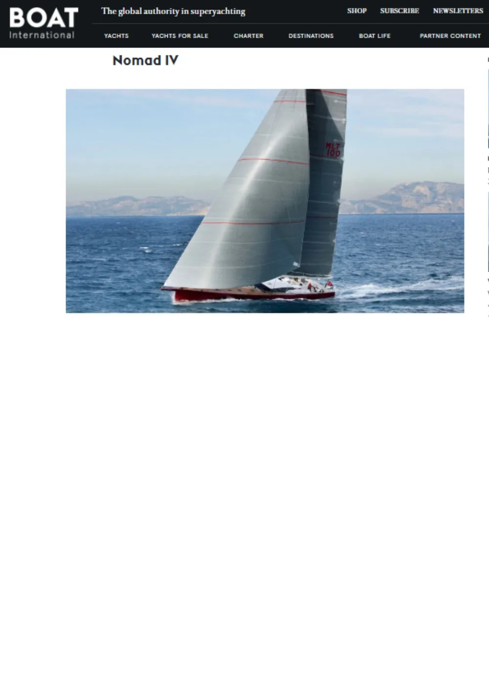 Nomad IV: Star Sailing Yacht at the Monaco Yacht Show 2025
